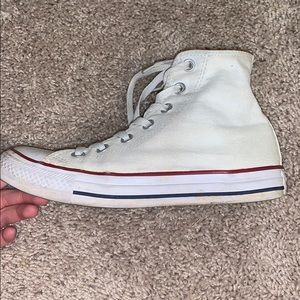 White converse high tops
